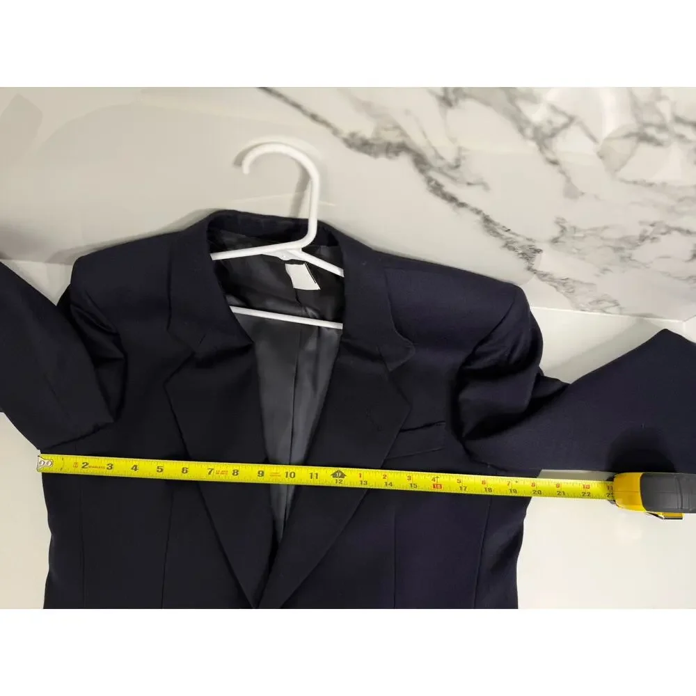 Blazer sport coat Pierre Cardin Union Made In USA Blue 34R Designer Classic